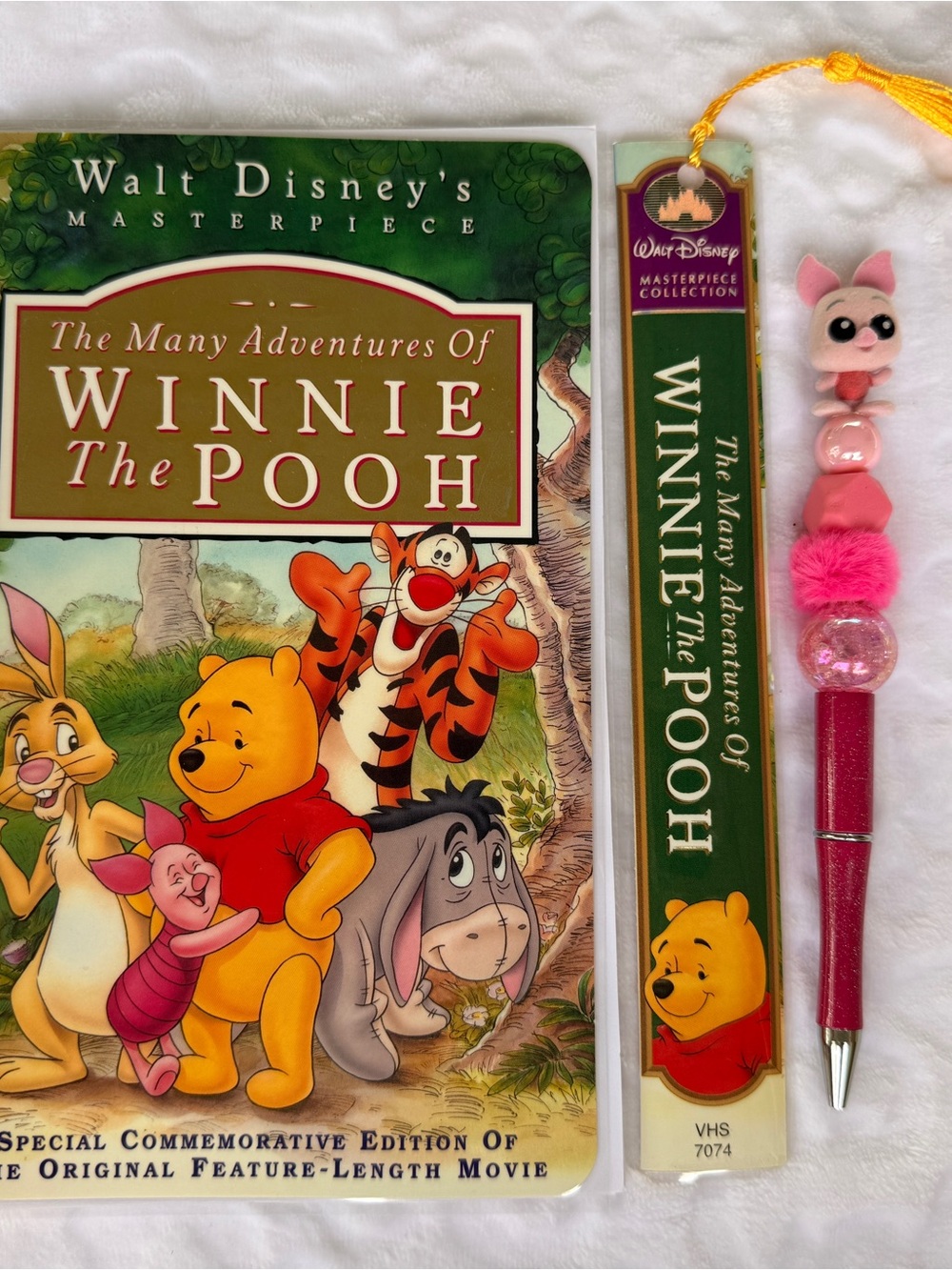 Up-cycled Pooh VHS notebook bundle
